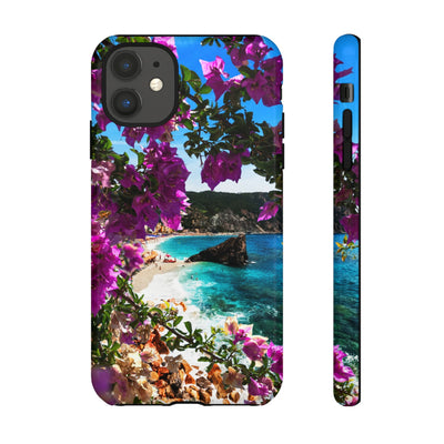 Impact Resistant, Bougainvillea Seaview, Cute Phone Cases for Samsung S24, S23, S22, S21, IPhone 15 pro Iphone 14 pro Iphone 13 IPhone 12 Iphone 11