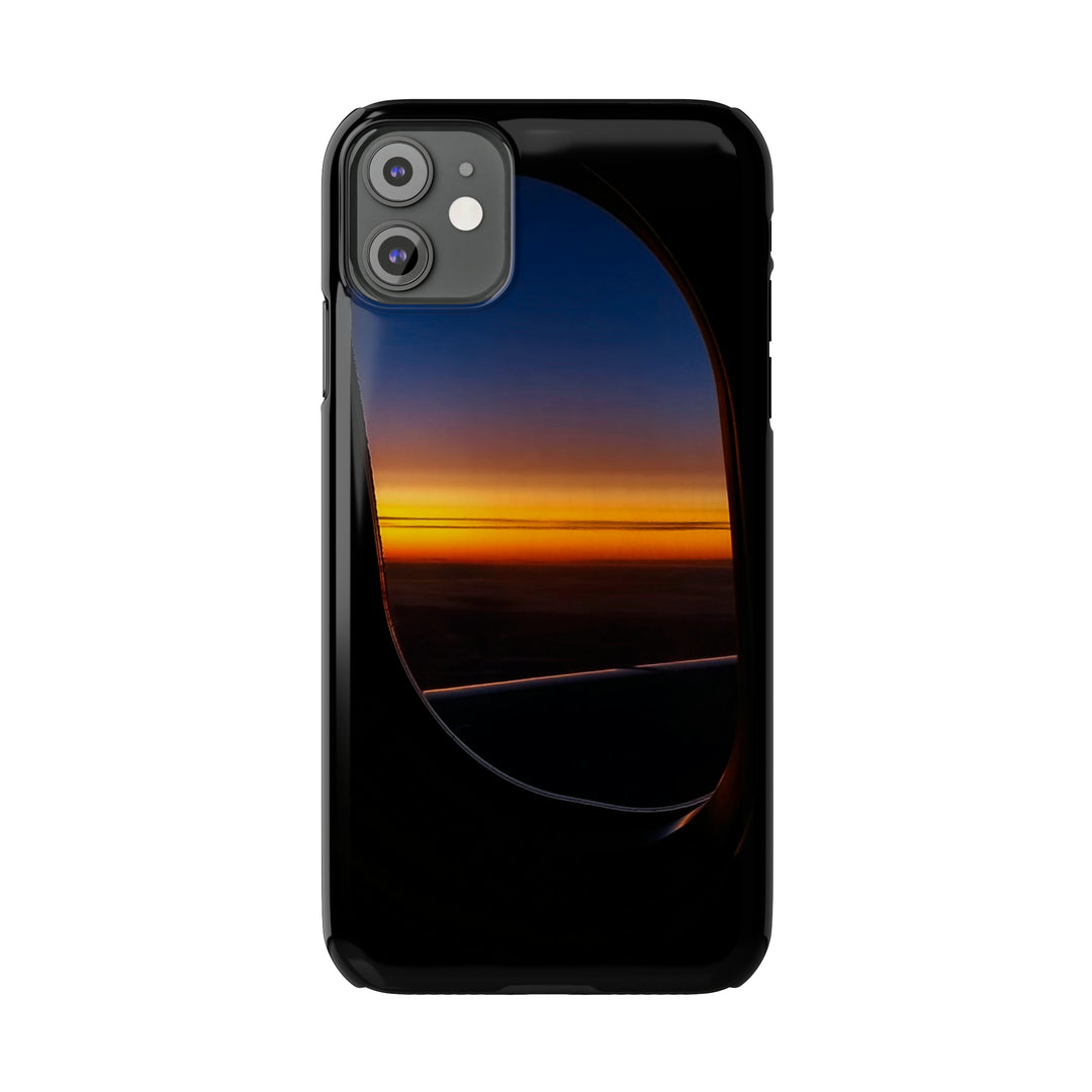 Slim Cute Phone Cases for Iphone - | iPhone 15 Case | iPhone 15 Pro Max Case, Iphone 14 Case, Iphone 14 Pro Max, Iphone 13, Airplane Window Sunset - Studio40ParkLane