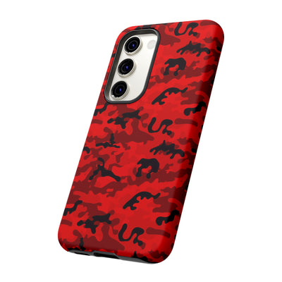 Impact Resistant, Red Camo Camouflage, Cute Phone Cases for Samsung S24, S23, S22, S21, IPhone 15 pro Iphone 14 pro Iphone 13 IPhone 12 Iphone 11