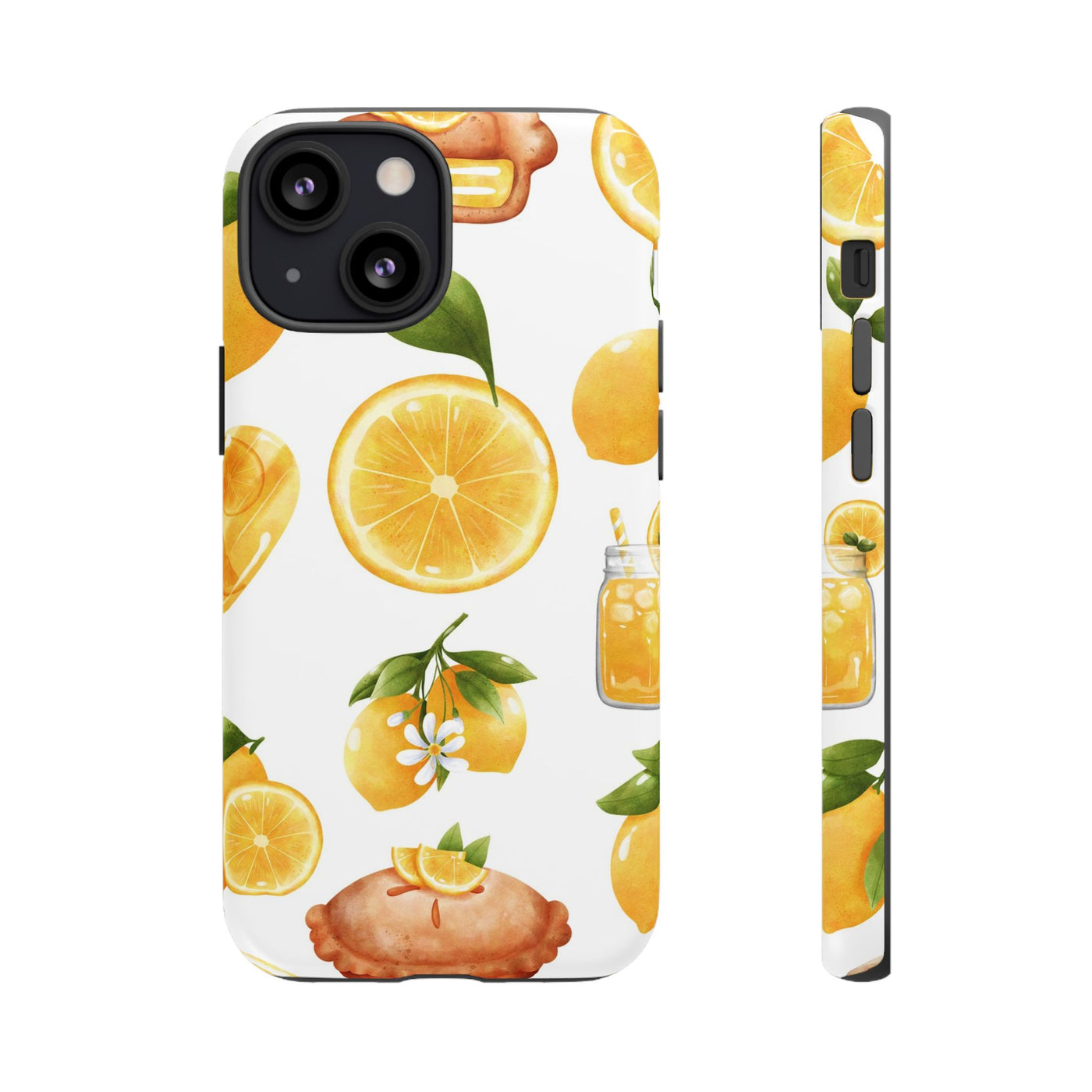 Impact Resistant, Lemon Fruit Pie, Cute Phone Cases for Samsung S24, S23, S22, S21, IPhone 15 pro Iphone 14 pro Iphone 13 IPhone 12 Iphone 11