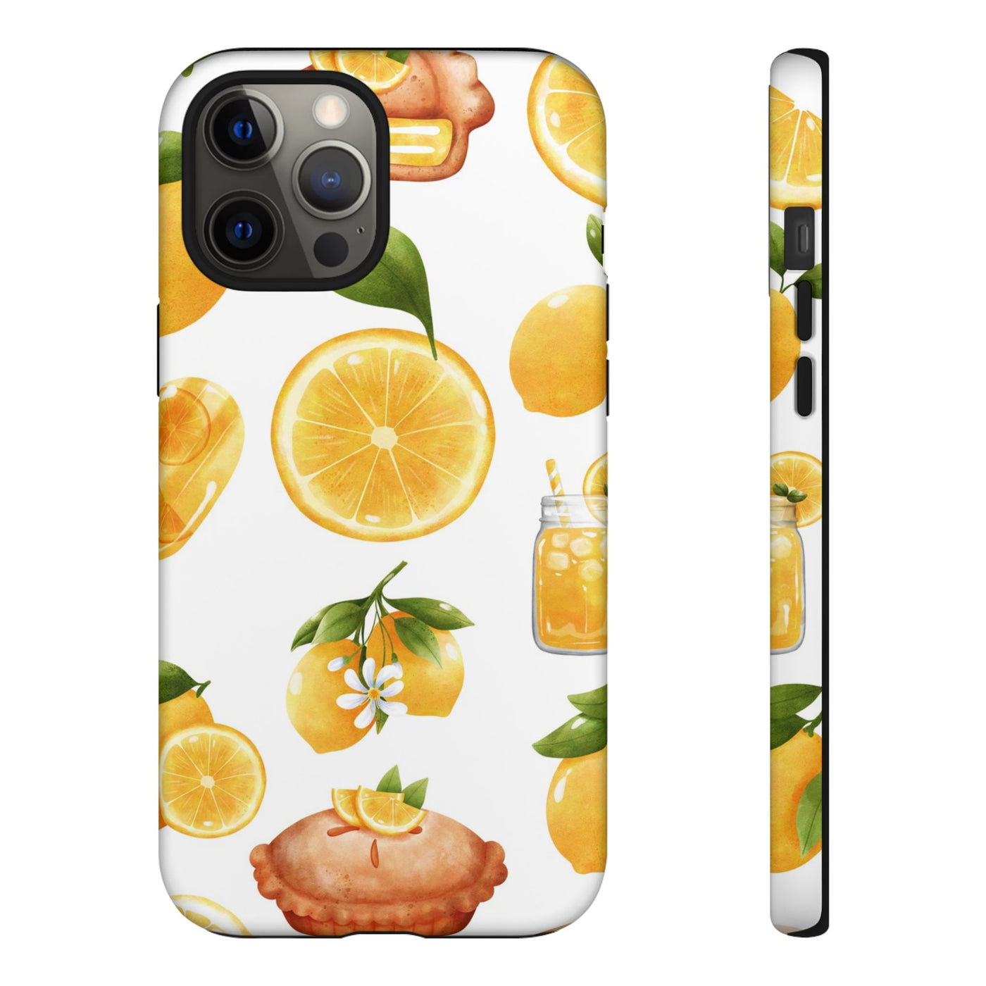 Impact Resistant, Lemon Fruit Pie, Cute Phone Cases for Samsung S24, S23, S22, S21, IPhone 15 pro Iphone 14 pro Iphone 13 IPhone 12 Iphone 11