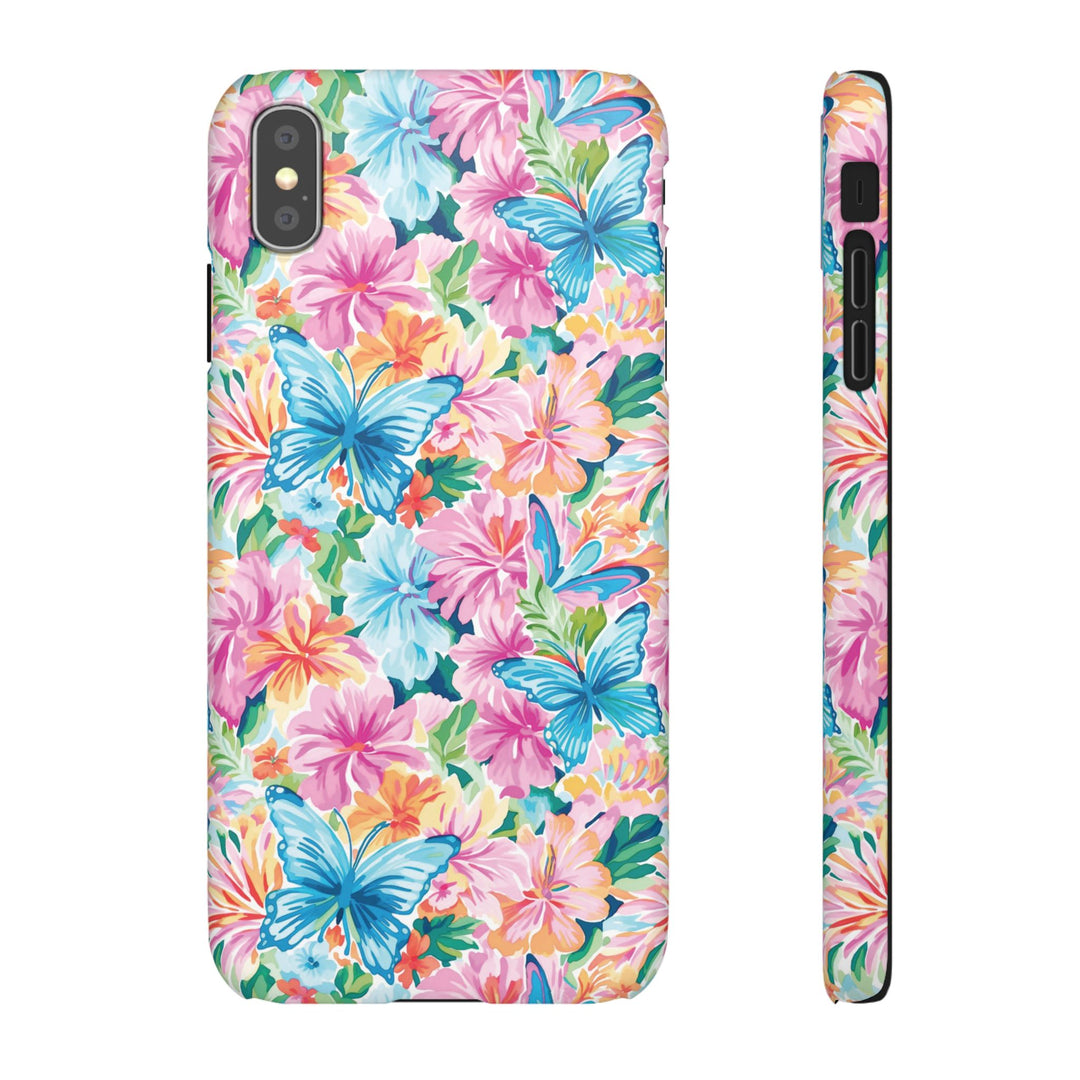 Sleek Snap Butterflies Flowers Cute Phone Case for iPhone 16 15 14 13 12 11 X Xs Max Xr Pro Plus Samsung Galaxy S24 S23 S22 S21 S20 Ultra