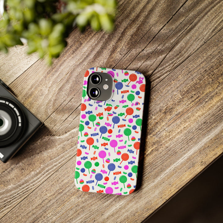 Slim Cute Phone Cases for Iphone - | iPhone 15 Case | iPhone 15 Pro Max Case, Iphone 14 Case, Iphone 14 Pro Max, Iphone 13, Summer Lollipops Red - Studio40ParkLane