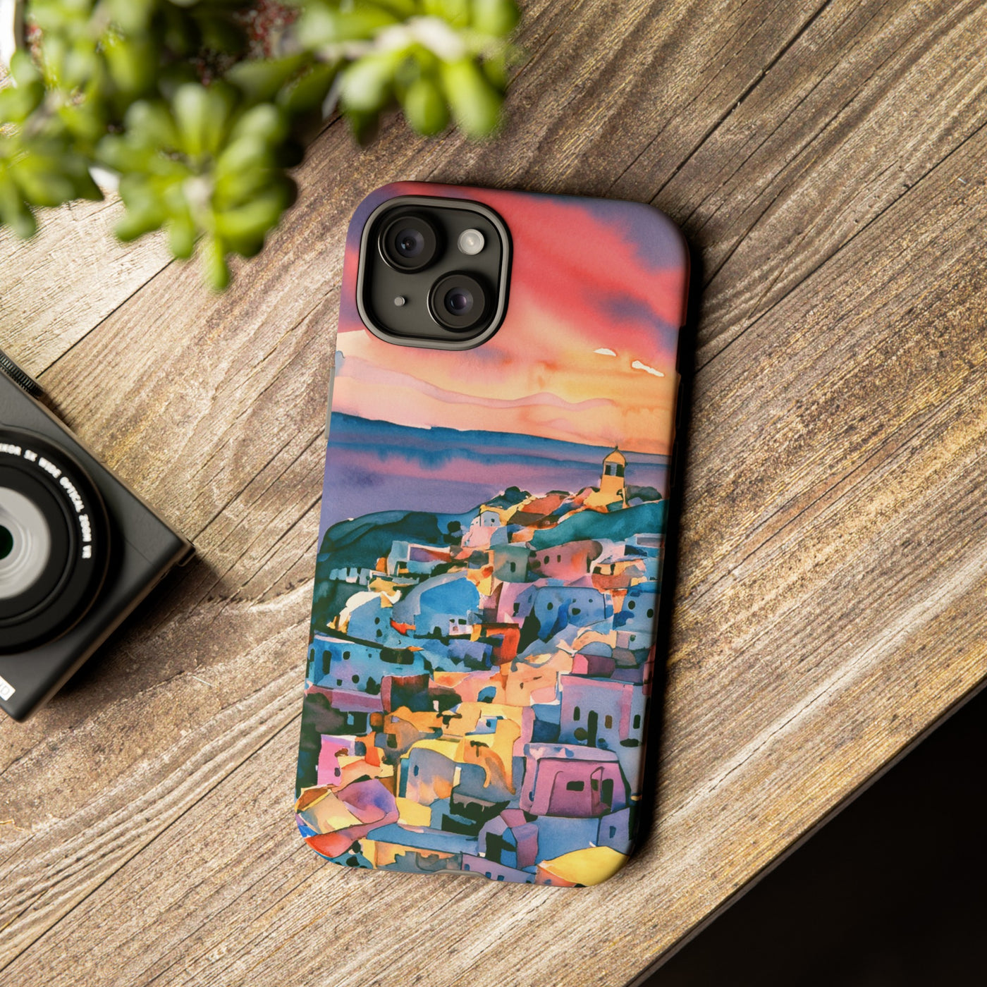 Impact Resistant, Greek Sunset, Cute Phone Cases for Samsung S24, S23, S22, S21, IPhone 15 pro Iphone 14 pro Iphone 13 IPhone 12 Iphone 11