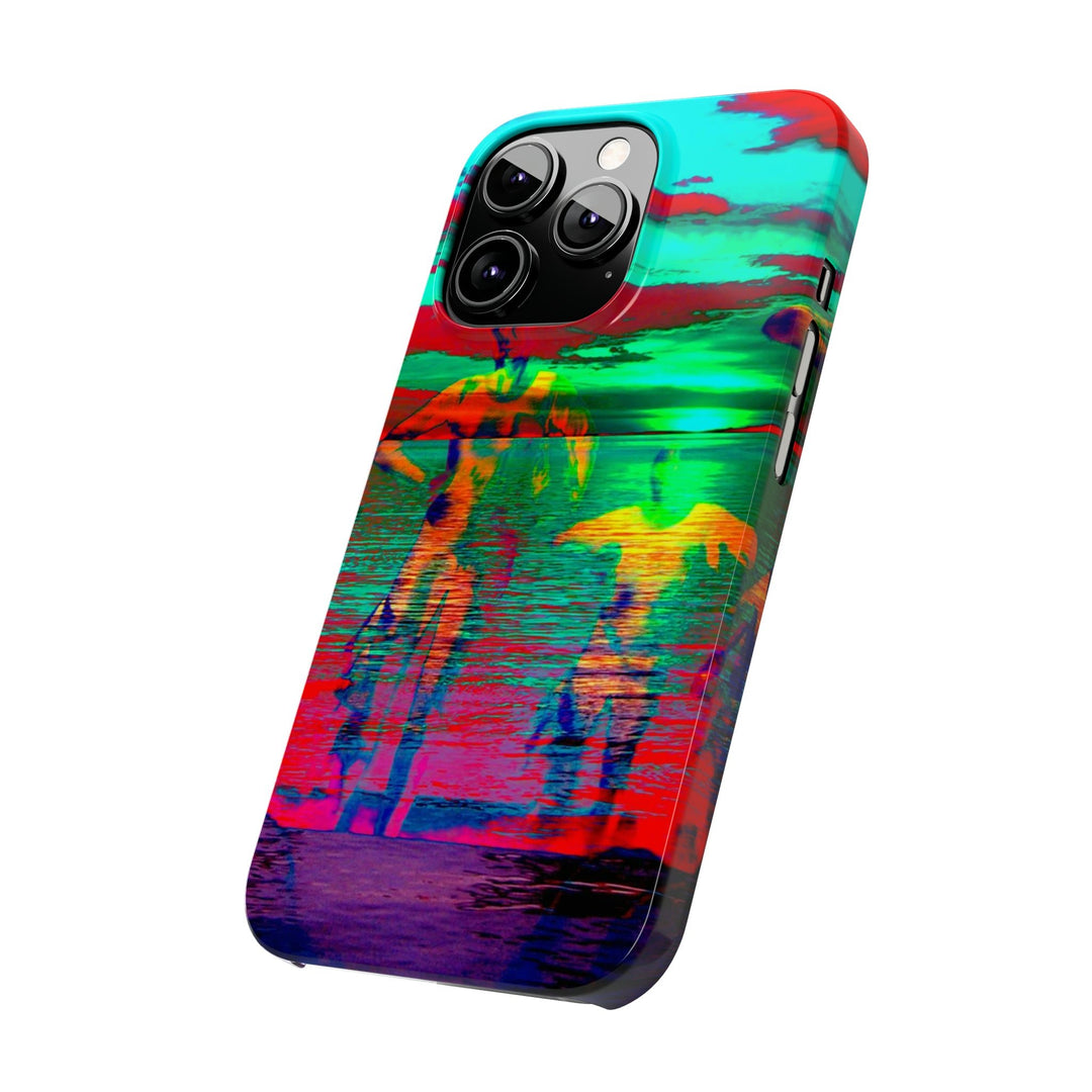 Slim Cute Phone Cases for Iphone - | iPhone 15 Case | iPhone 15 Pro Max Case, Iphone 14 Case, Iphone 14 Pro Max, Iphone 13, Sunset Mystery Dance - Studio40ParkLane
