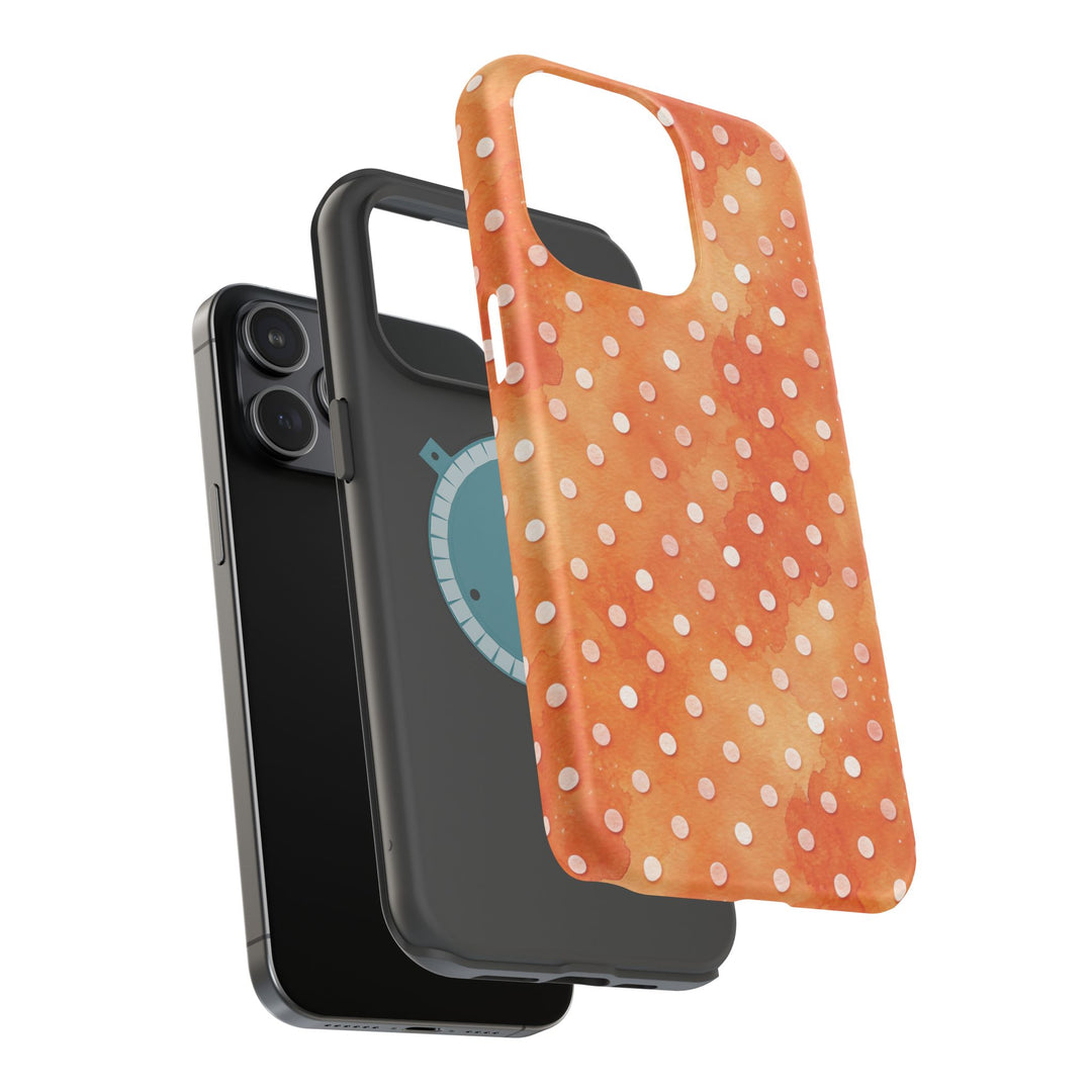 Aesthetic Tough Magsafe Orange Polka Dots Phone Case - For iPhone 17 Pro Max iPhone 16 Pro iPhone 15 Iphone 14 Plus 13 Pro 12 11 10 XR - Studio40ParkLane