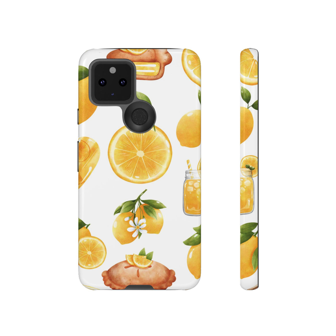 Impact Resistant, Lemon Fruit Pie, Cute Phone Cases for Samsung S24, S23, S22, S21, IPhone 15 pro Iphone 14 pro Iphone 13 IPhone 12 Iphone 11