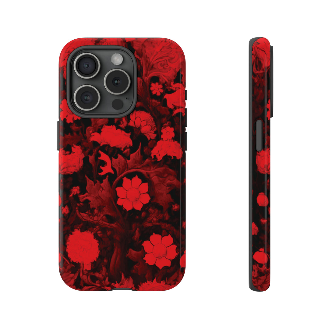 Cool Phone Case | Red Flowers, For iPhone 15 Case | iPhone 15 Pro Case, Iphone 14 Case, Iphone 14 Pro Max Case, Protective Iphone Case - Studio40ParkLane