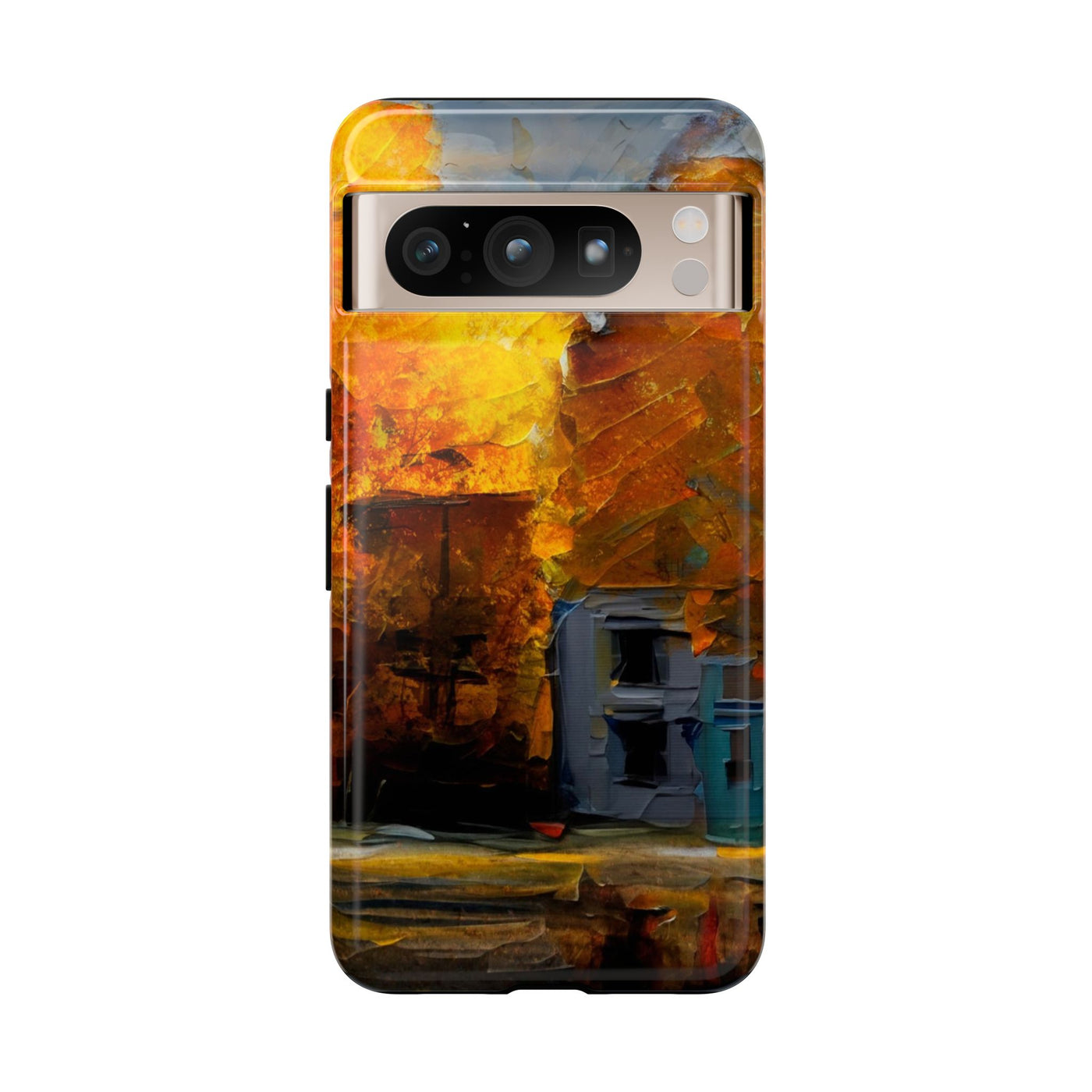 Impact Resistant, Fall Leaves Oil Painting, Cute Phone Cases for Samsung S24, S23, S22, S21, IPhone 15 pro Iphone 14 pro Iphone 13 IPhone 12 Iphone 11