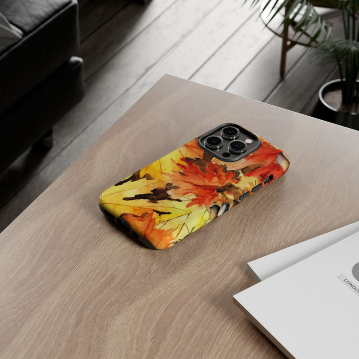 Impact Resistant, Fall Leaves, Cute Phone Cases for Samsung S24, S23, S22, S21, IPhone 15 pro Iphone 14 pro Iphone 13 IPhone 12 Iphone 11 - Studio40ParkLane