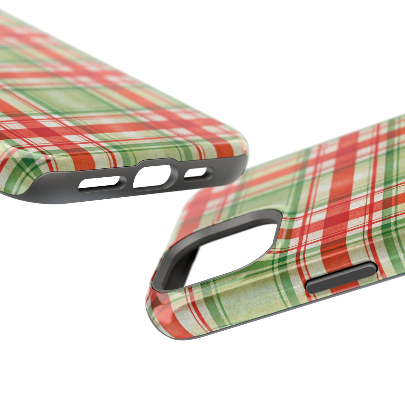Aesthetic Tough Magsafe Red Green Checkered Phone Case - For iPhone 17 Pro Max iPhone 16 Pro iPhone 15 Iphone 14 Plus 13 Pro 12 11 10 - Studio40ParkLane