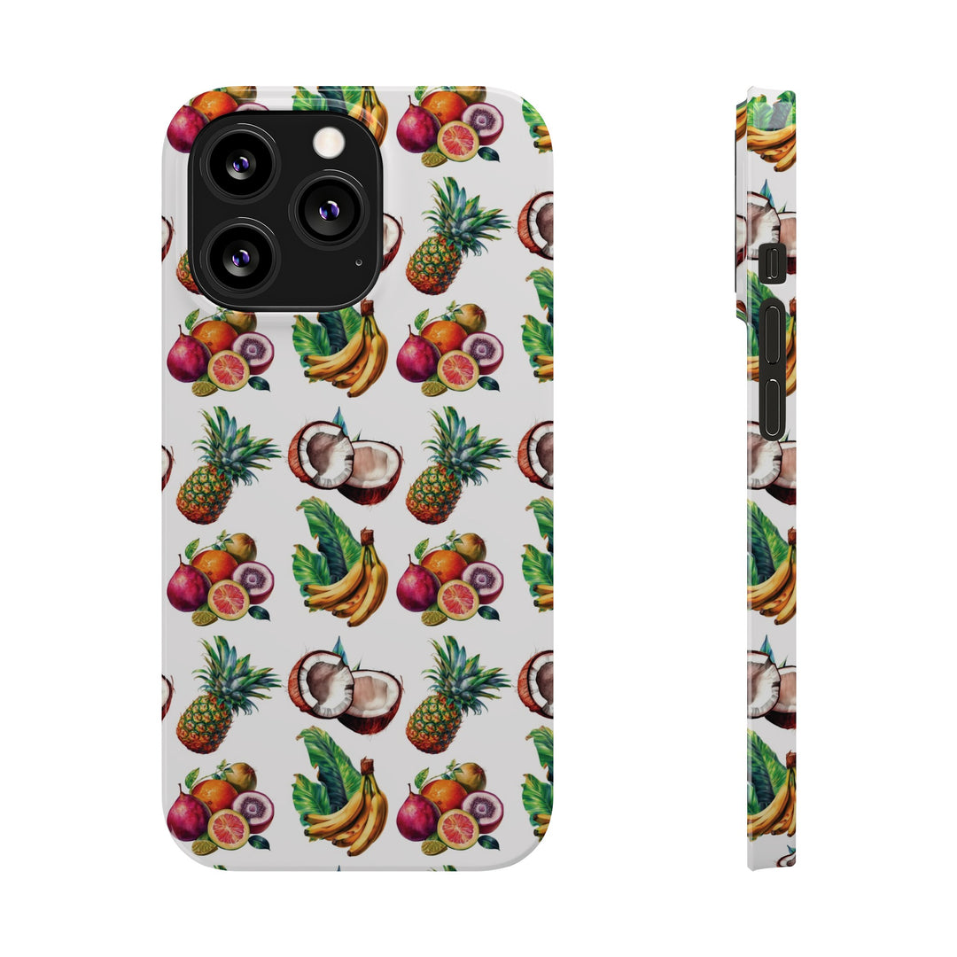 Slim Cute Phone Cases for Iphone - | iPhone 15 Case | iPhone 15 Pro Max Case, Iphone 14 Case, Iphone 14 Pro Max, Iphone 13, Tropical Summer Fruit - Studio40ParkLane