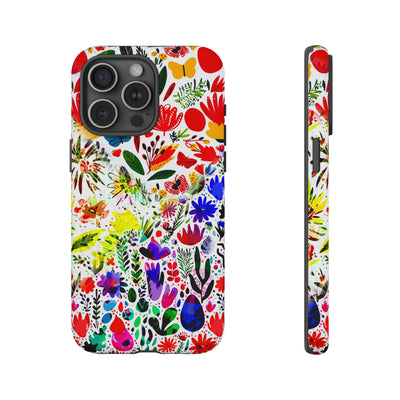 Impact Resistant, Colored Flowers, Cute Phone Cases for Samsung S24, S23, S22, S21, IPhone 15 pro Iphone 14 pro Iphone 13 IPhone 12 Iphone 11