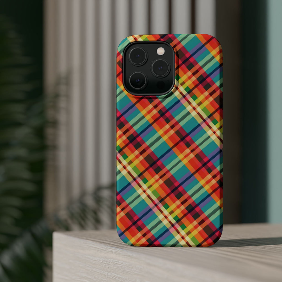 Checkered Plaid Magsafe Gift for Her Cute Phone Case for Iphone, | iPhone 16 | iPhone 15 Pro Max, Iphone 14 Pro Max, 13 12 11 10 9 8 7 - Studio40ParkLane