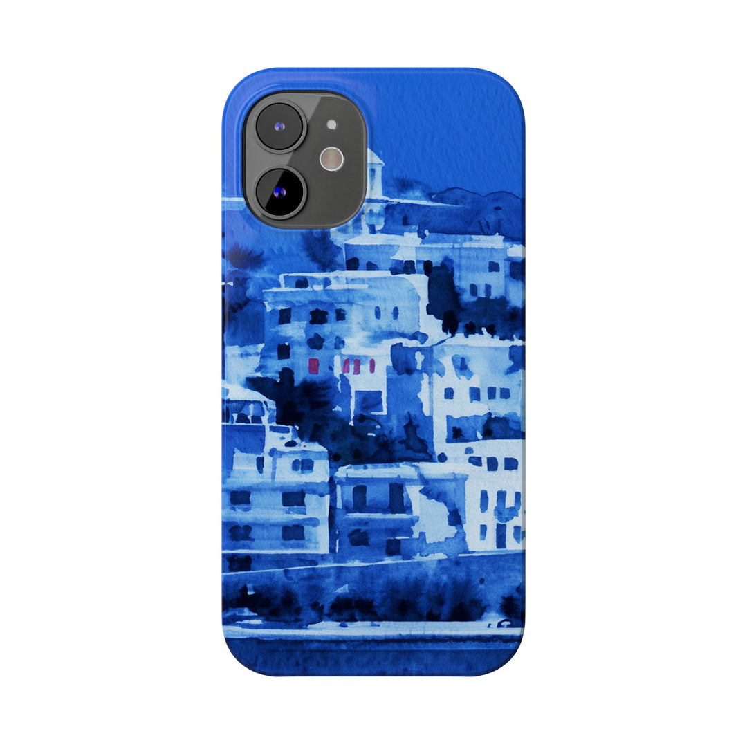 Slim Cute Phone Cases for Iphone | iPhone 15 Case | iPhone 15 Pro Max Case, Iphone 14, Iphone 14 Pro Max, Iphone 13, Greek Island Blue - Studio40ParkLane
