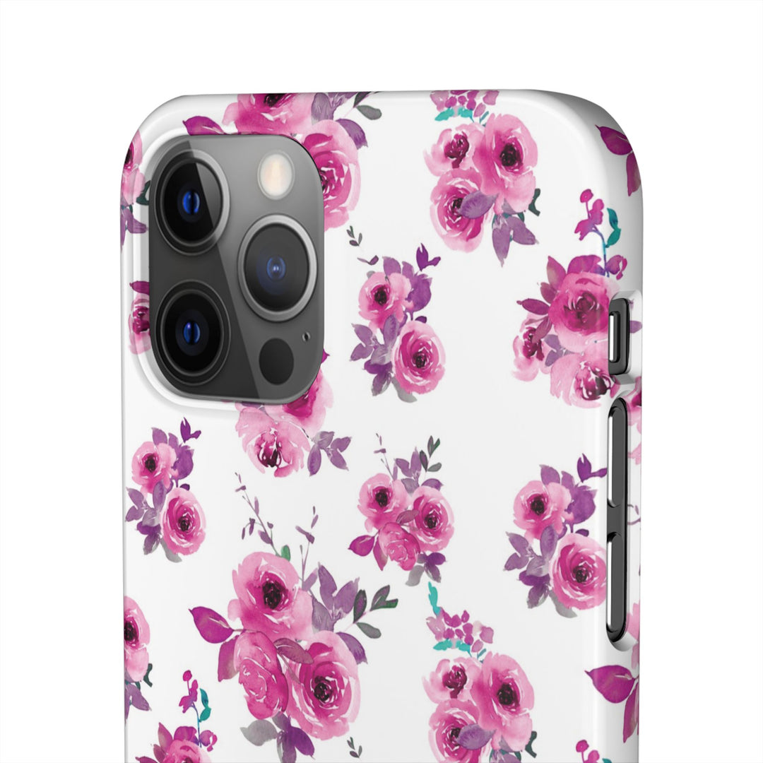 Sleek Snap Flowers Gift for Her Cute Phone Case for iPhone 16 15 14 13 12 11 X Xs Max Xr Pro Plus Samsung Galaxy S24 S23 S22 S21 S20 Ultra
