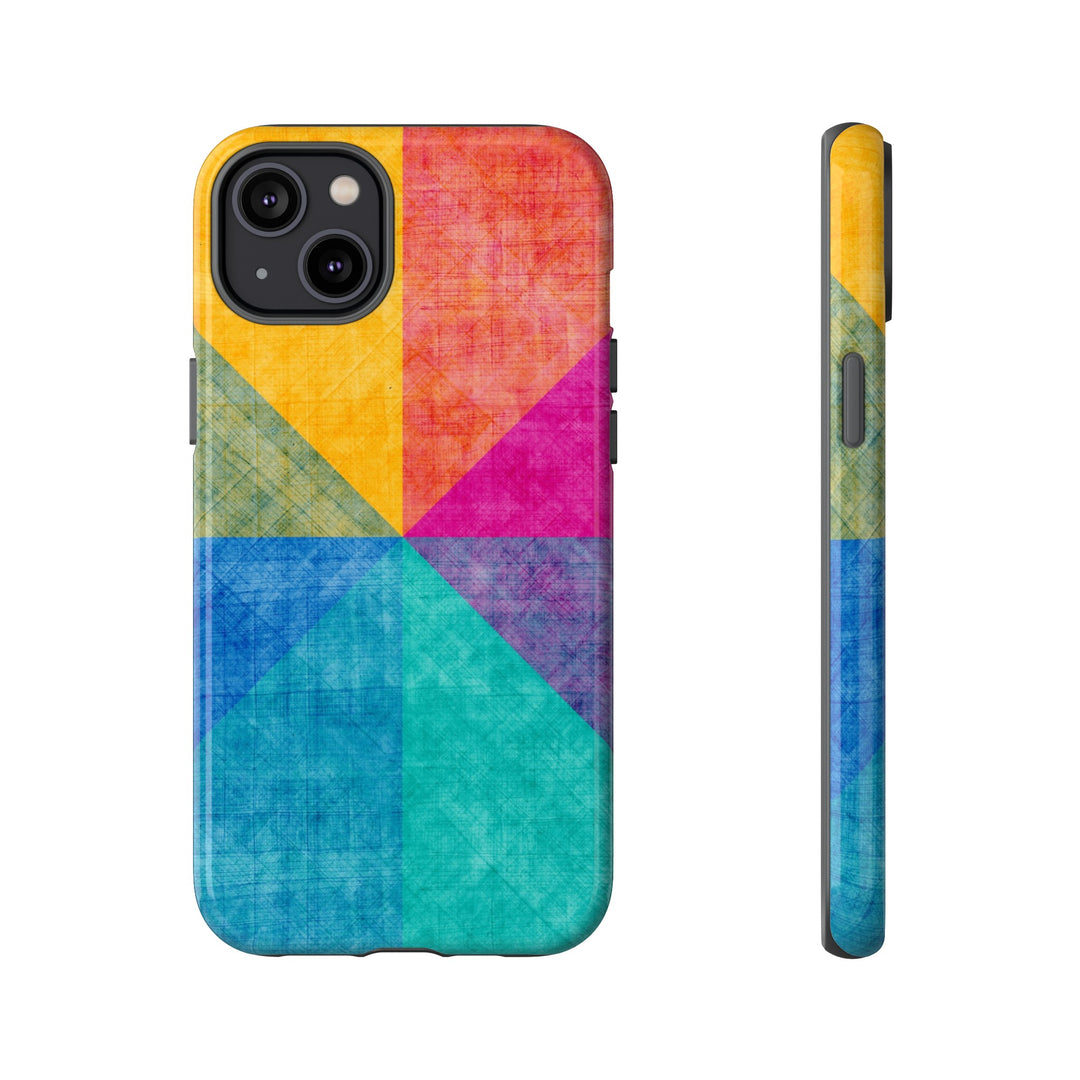 Impact Resistant, Colored Shapes, Cute Phone Cases for Samsung S24, S23, S22, S21, IPhone 15 pro Iphone 14 pro Iphone 13 IPhone 12 Iphone 11 - Studio40ParkLane