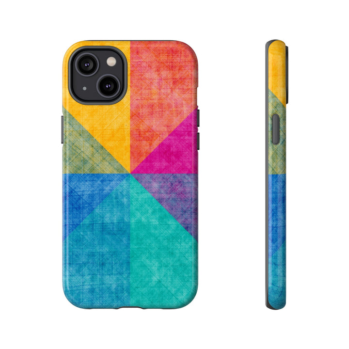 Impact Resistant, Colored Shapes, Cute Phone Cases for Samsung S24, S23, S22, S21, IPhone 15 pro Iphone 14 pro Iphone 13 IPhone 12 Iphone 11 - Studio40ParkLane