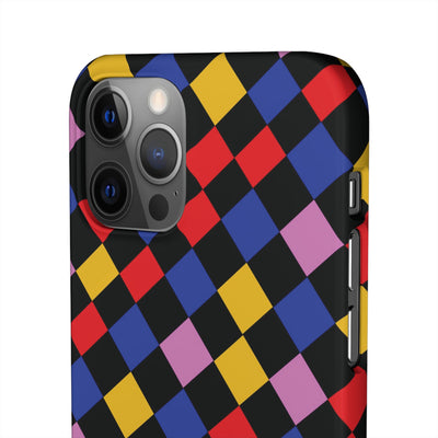 Colorful Checkerboard Cute Phone Case - Sleek Snap - for iPhone 16 15 14 13 12 11 Max Pro Plus Samsung Galaxy S24 S23 S22 S21 S20 Plus Ultra - Studio40ParkLane