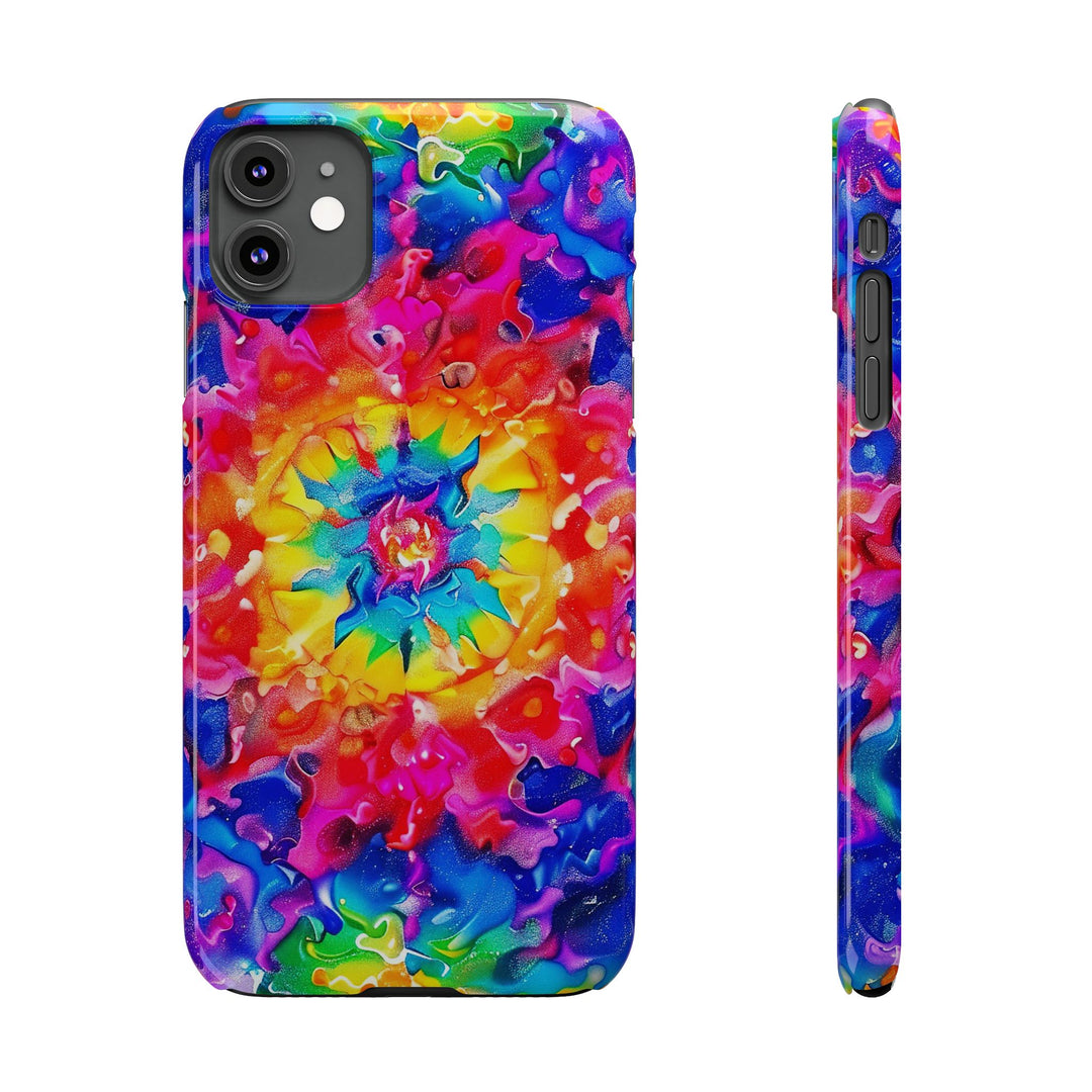 Slim Tie Dye Faux Glitter Gift for Her Cute Phone Cases for Iphone 16 Pro Max | iPhone 15 Case | iPhone 15 Pro Max Case, Iphone 14, Iphone 14 Pro Max, Iphone 13 12 11 8 7 - Studio40ParkLane