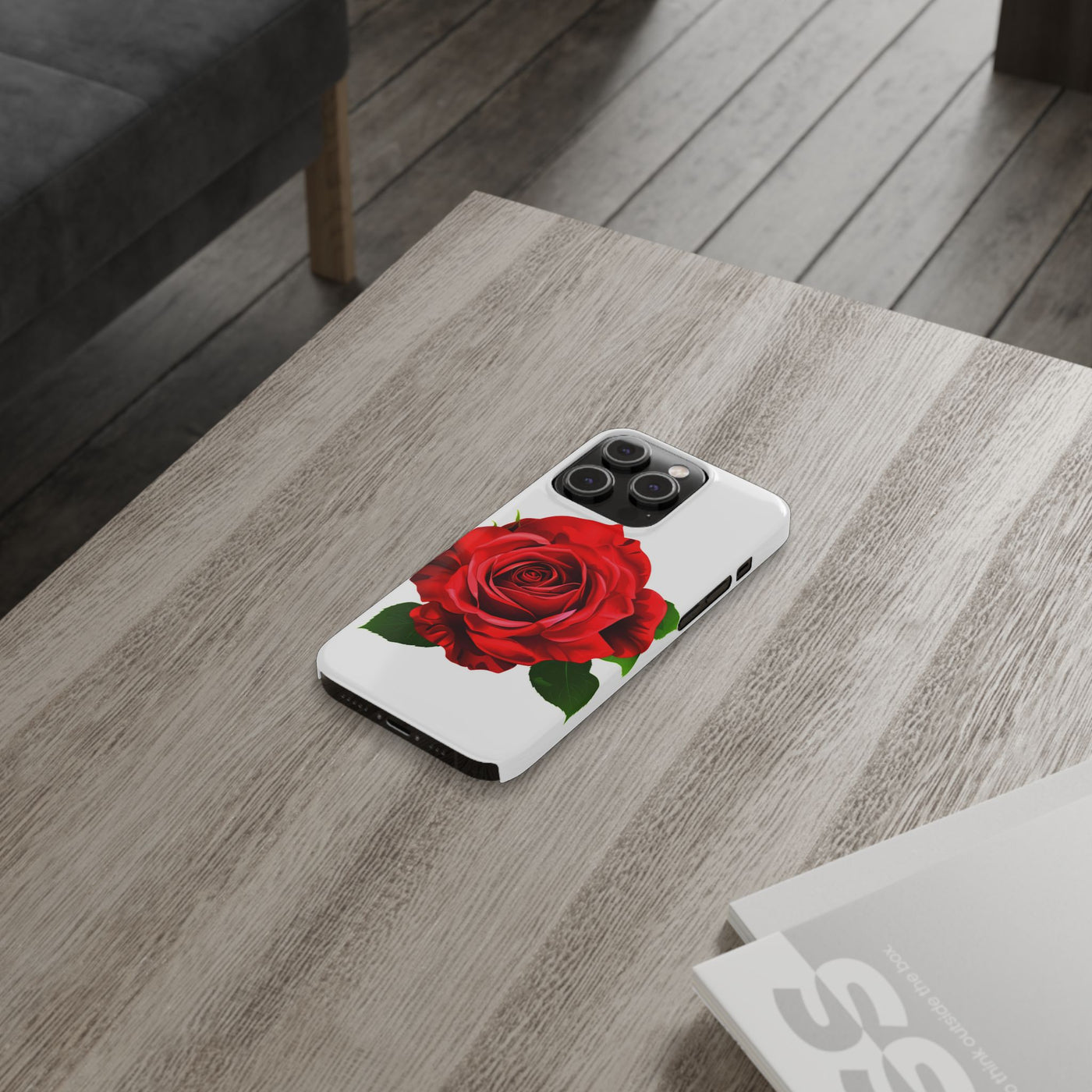 Slim Red Rose Flowers Gift for Her Cute Phone Cases for Iphone 16 Pro Max | iPhone 15 Case | iPhone 15 Pro Max Case, Iphone 14, Iphone 14 Pro Max, Iphone 13 12 11 8 7