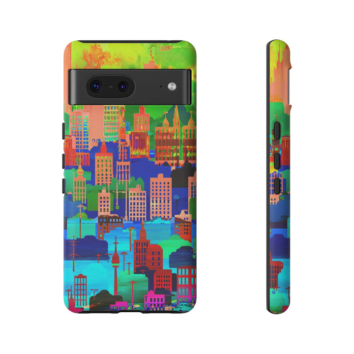 Cute Samsung Case | Cool Iphone Case | Summer City Skyline, Samsung S24, S23, S22, S21, IPhone 15 Case | Iphone 14 Case, Iphone 13 Case - Studio40ParkLane