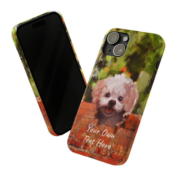 Slim Personalized Cute iPhone Cases - | iPhone 15 Case | iPhone 15 Pro Max Case, Iphone 14 Case, Iphone 14 Pro Max, Iphone 13, Bichon Frise Dog - Studio40ParkLane