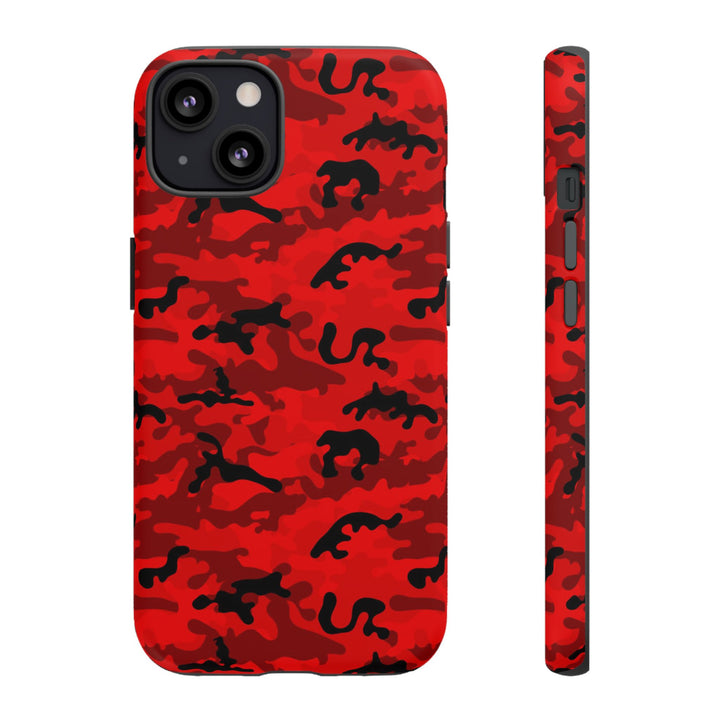 Impact Resistant, Red Camo Camouflage, Cute Phone Cases for Samsung S24, S23, S22, S21, IPhone 15 pro Iphone 14 pro Iphone 13 IPhone 12 Iphone 11 - Studio40ParkLane