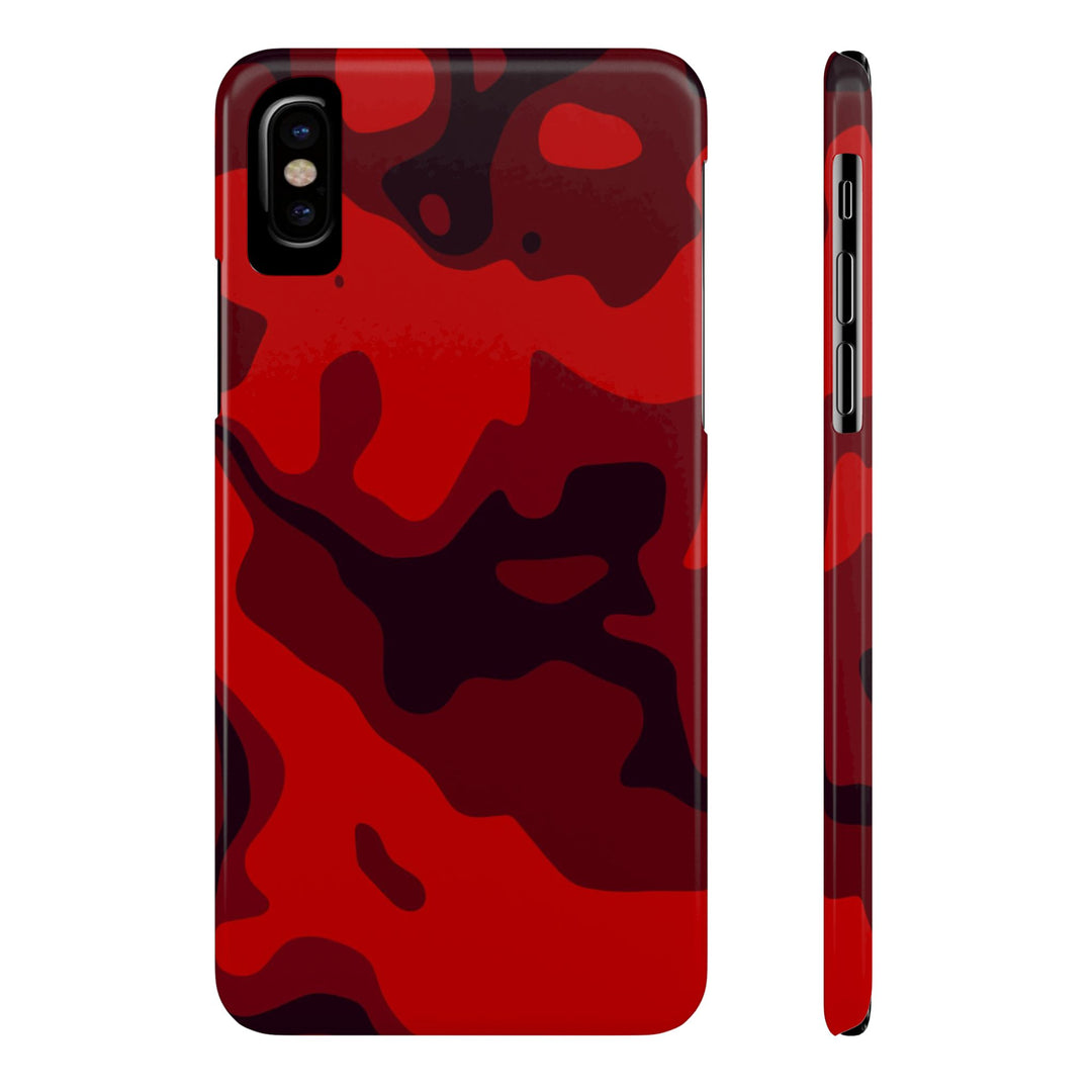 Slim Cute Phone Cases for Iphone - | iPhone 15 Case | iPhone 15 Pro Max Case, Iphone 14 Case, Iphone 14 Pro Max, Iphone 13, Red Camo Camouflage - Studio40ParkLane