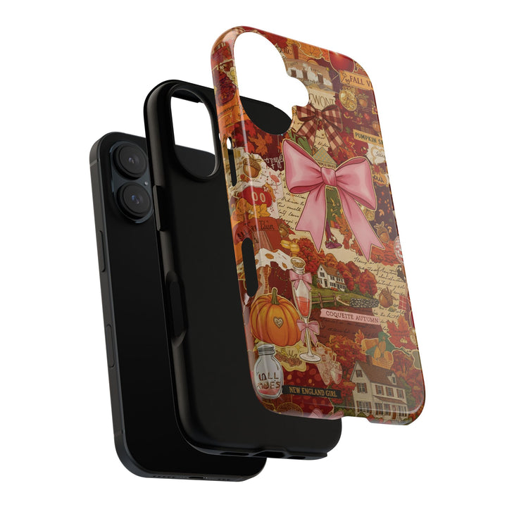New England Fall Coquette Collage Tough Premium Phone Case - For iPhone 16 Pro Max iPhone 15 Pro iPhone Iphone 14 Plus 13 Pro 12 11 10 XR XS