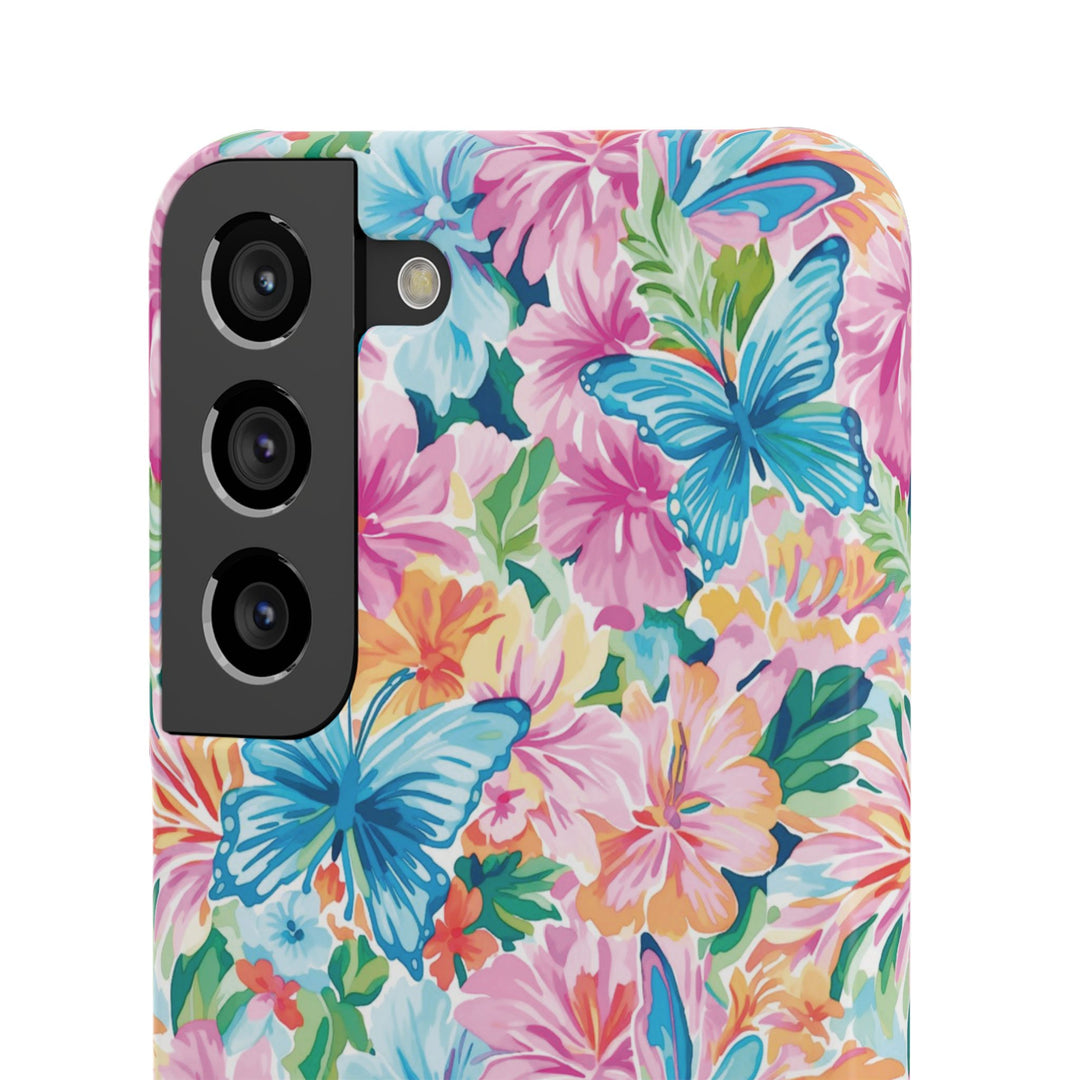 Sleek Snap Butterflies Flowers Cute Phone Case for iPhone 16 15 14 13 12 11 X Xs Max Xr Pro Plus Samsung Galaxy S24 S23 S22 S21 S20 Ultra