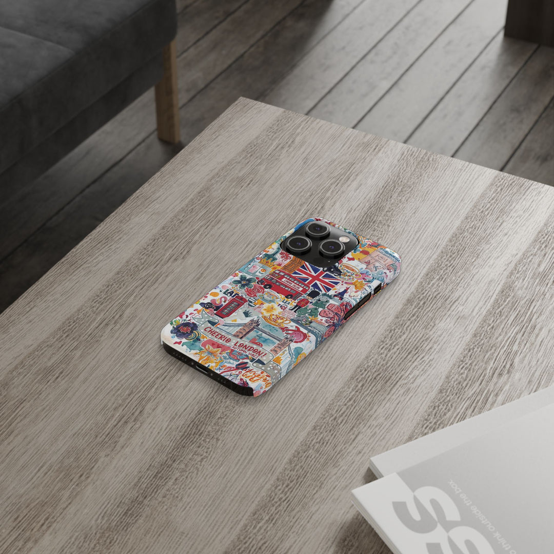 Slim London England Coquette Collage Cute Phone Case for Iphone 17 - | iPhone 16 Pro Max Case | iPhone 15 Case Iphone 14 13 12 11 10 9 8 7 - Studio40ParkLane