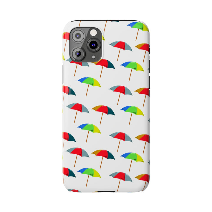 Slim Cute Phone Cases for Iphone - | iPhone 15 Case | iPhone 15 Pro Max Case, Iphone 14 Case, Iphone 14 Pro Max, Iphone 13, Colorful Beach Parasol - Studio40ParkLane