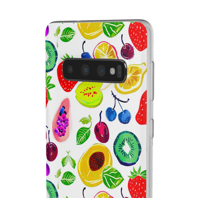 Cute Flexi Phone Cases, Summer Fruit Mix, Compatible with Samsung Galaxy S23, Samsung S22, Samsung S21, Samsung S20, Galaxy S20 Ultra