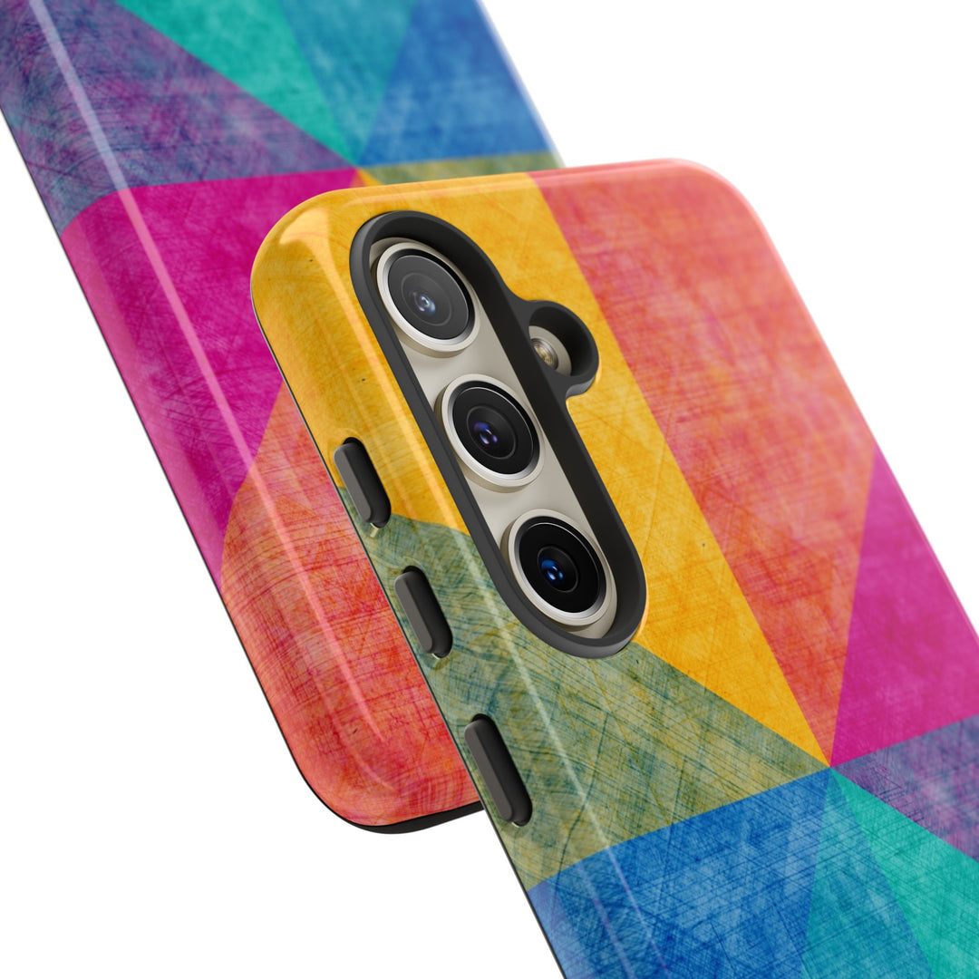 Impact Resistant, Colored Shapes, Cute Phone Cases for Samsung S24, S23, S22, S21, IPhone 15 pro Iphone 14 pro Iphone 13 IPhone 12 Iphone 11 - Studio40ParkLane