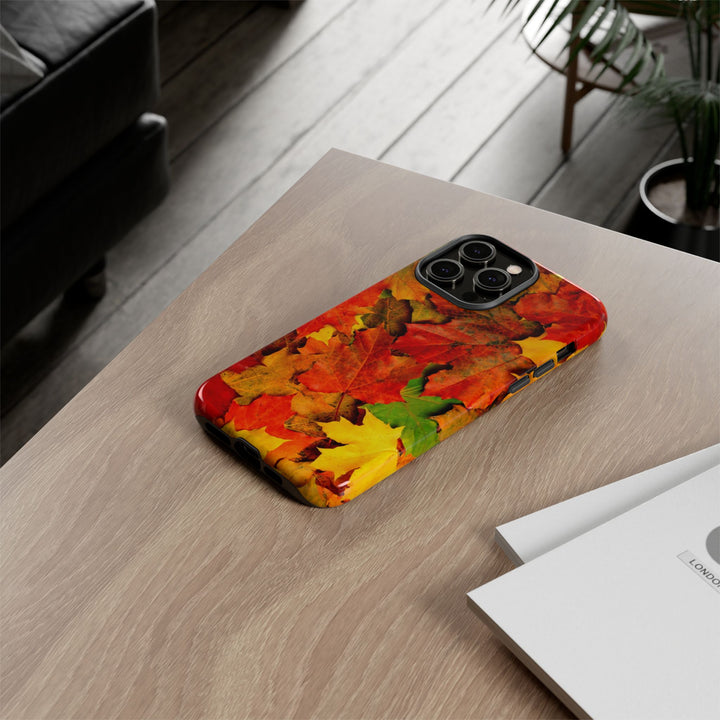 Fall Leaves Impact Resistant, Cute Phone Cases for Samsung S24, S23, S22, S21, IPhone 15 pro Iphone 14 pro Iphone 13 IPhone 12 Iphone 11 - Studio40ParkLane