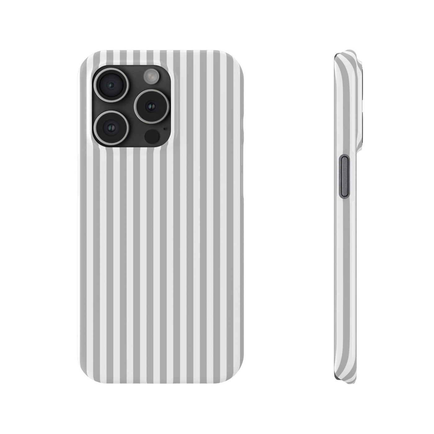 Slim Light Grey Striped Cute Phone Case for Iphone 16 - | iPhone 15 Pro Max Case | iPhone 14 Case Iphone 13 12 11 10 9 8 7 Gift for Her - Studio40ParkLane