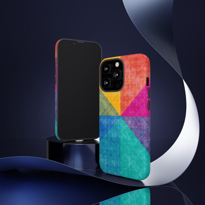 Impact Resistant, Colored Shapes, Cute Phone Cases for Samsung S24, S23, S22, S21, IPhone 15 pro Iphone 14 pro Iphone 13 IPhone 12 Iphone 11 - Studio40ParkLane