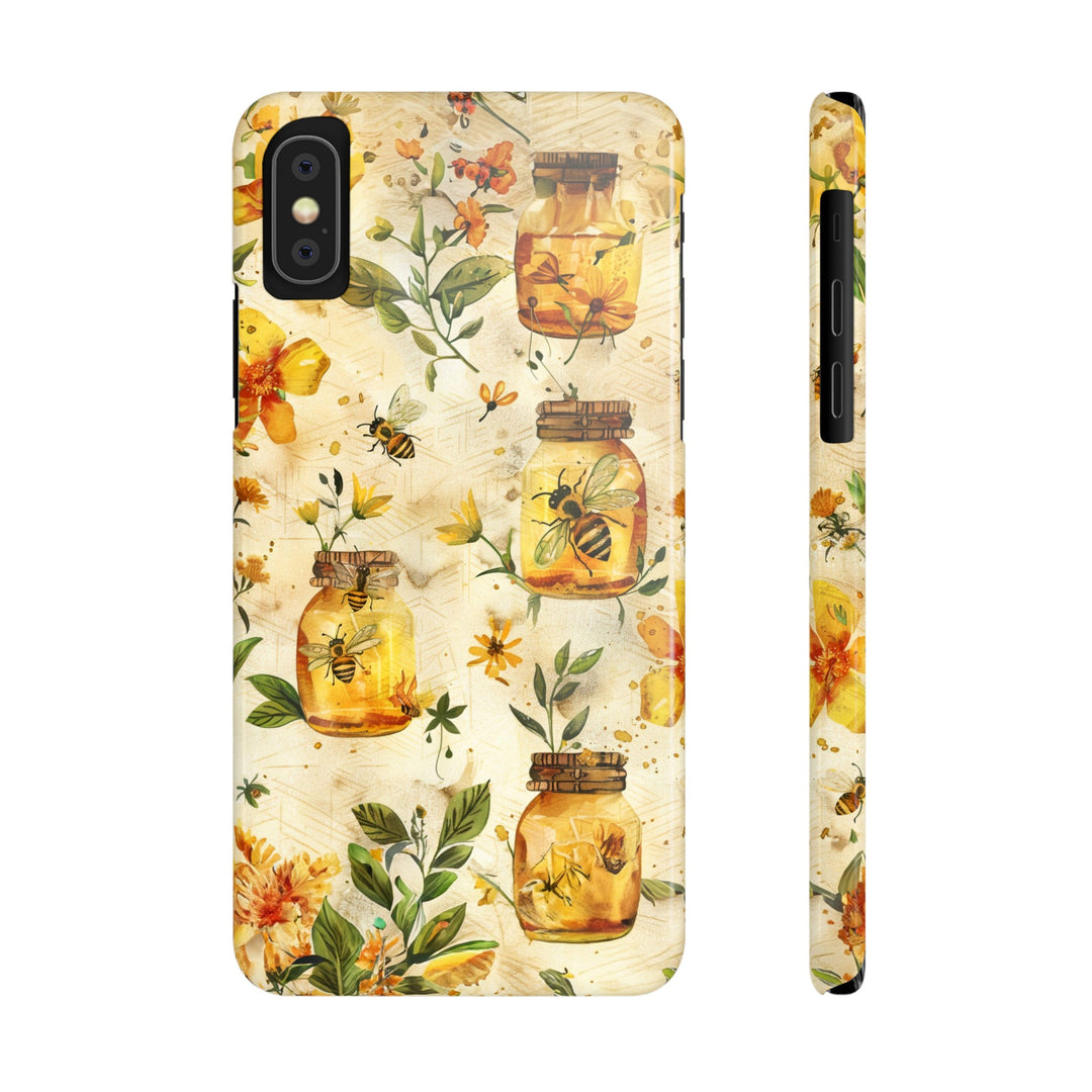 Slim Cute Phone Cases for Iphone | iPhone 15 Case | iPhone 15 Pro Max Case, Iphone 14, Iphone 14 Pro Max, Iphone 13, Honey Bees Yellow - Studio40ParkLane