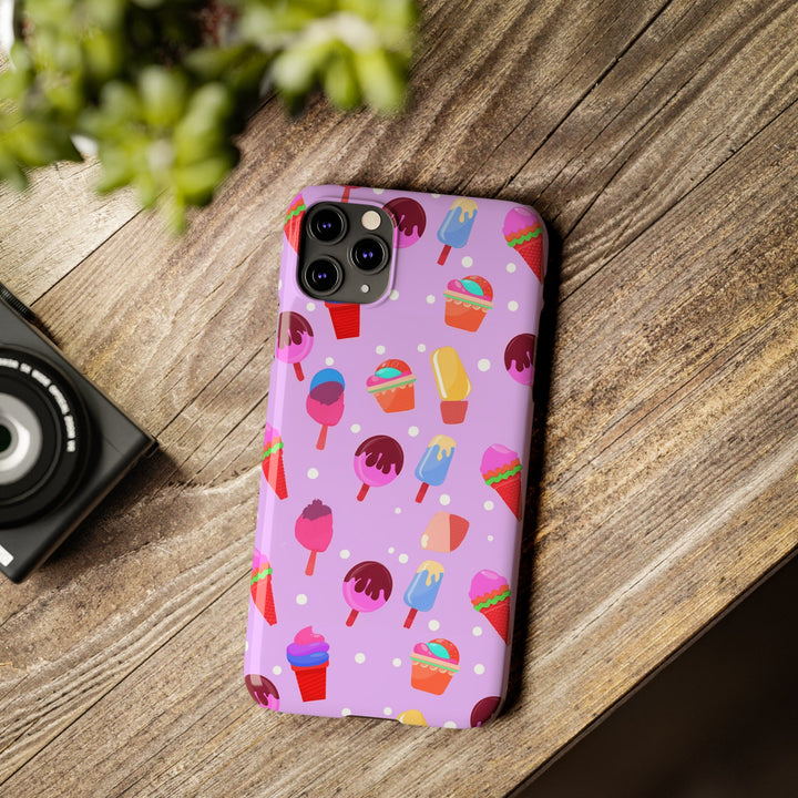 Slim Cute Phone Cases for Iphone - | iPhone 15 Case | iPhone 15 Pro Max Case, Iphone 14 Case, Iphone 14 Pro Max, Iphone 13, Summer Ice - cream Pink - Studio40ParkLane