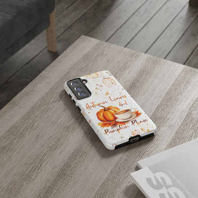 Impact Resistant, Fall Leaves Pumpkin Pie, Cute Phone Cases for Samsung S24, S23, S22, S21, IPhone 15 pro Iphone 14 pro Iphone 13 IPhone 12 Iphone 11