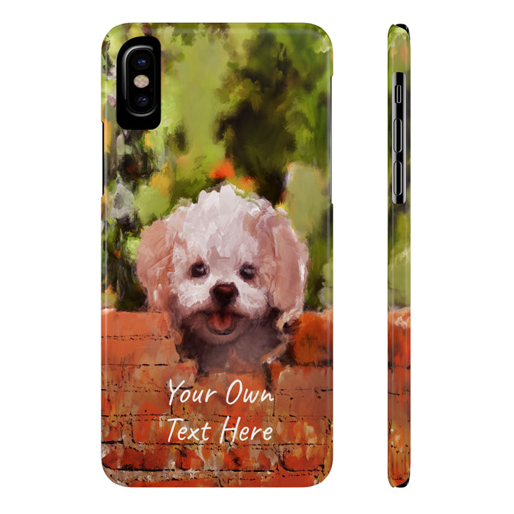 Slim Personalized Cute iPhone Cases - | iPhone 15 Case | iPhone 15 Pro Max Case, Iphone 14 Case, Iphone 14 Pro Max, Iphone 13, Bichon Frise Dog - Studio40ParkLane