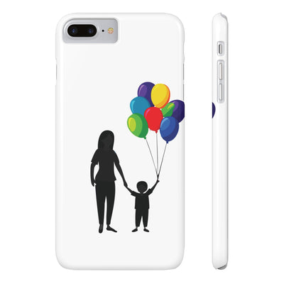 Slim Mother Child Balloons Gift for Her Cute Phone Cases for Iphone 16 Pro Max | iPhone 15 Case | iPhone 15 Pro Max Case, Iphone 14, 13, 12, 11, 10, 8, 7