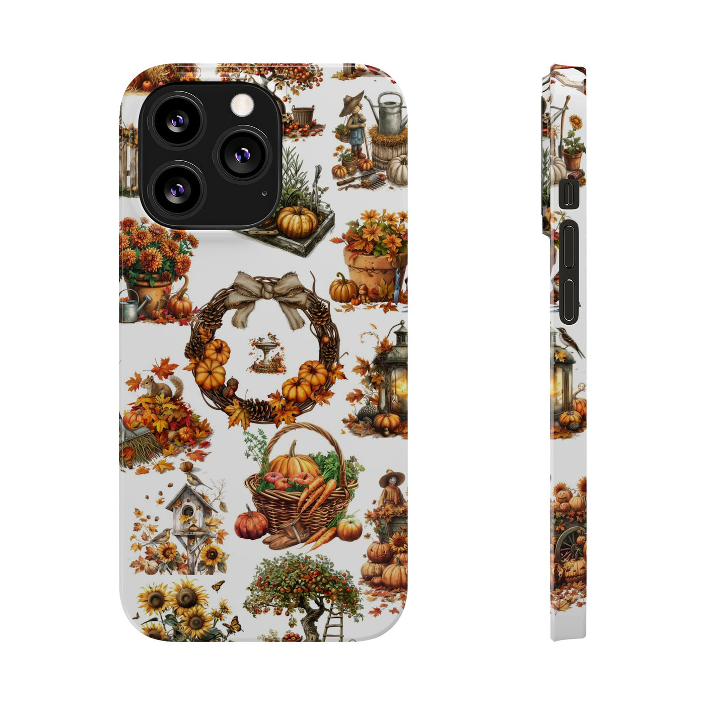 Slim Fall Leaves Collage Cute Phone Cases for Iphone | iPhone 15 Case | iPhone 15 Pro Max Case, Iphone 14, Iphone 14 Pro Max, Iphone 13, 12