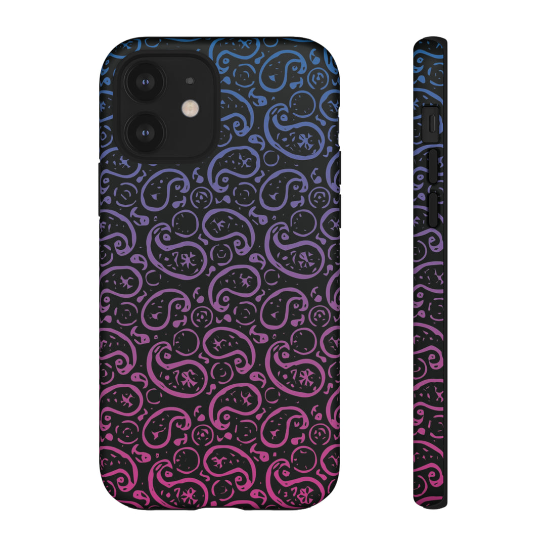Cute IPhone Case | iPhone 15 Case | iPhone 15 Pro Max Case, Iphone 14 Case, Iphone 14 Pro Max Case IPhone Case for Art Lovers, Paisley Blue Pink - Studio40ParkLane