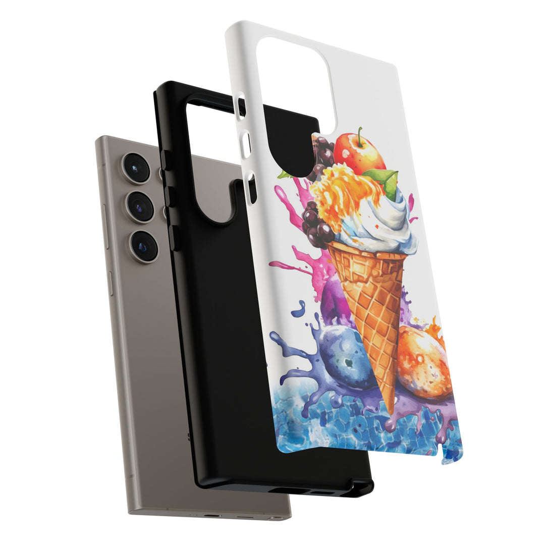Impact Resistant, Summer Ice Cream Cone, Cute Phone Cases for Samsung S24, S23, S22, S21, IPhone 15 pro Iphone 14 pro Iphone 13 IPhone 12 Iphone 11 - Studio40ParkLane