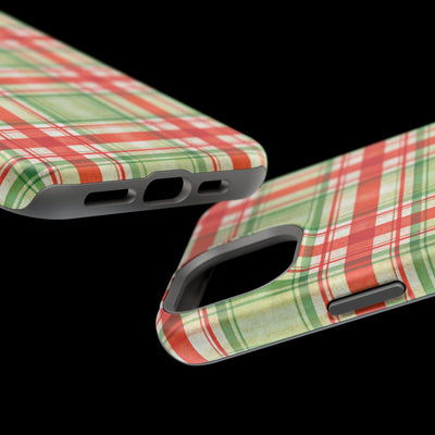 Aesthetic Tough Magsafe Red Green Checkered Phone Case - For iPhone 17 Pro Max iPhone 16 Pro iPhone 15 Iphone 14 Plus 13 Pro 12 11 10 - Studio40ParkLane