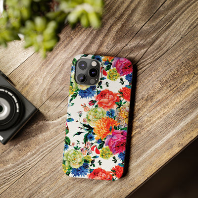 Slim Spring Flowers Gift for Her Cute Phone Cases for Iphone 16 Pro Max | iPhone 15 Case | iPhone 15 Pro Max Case, Iphone 14, 13, 12, 11, 10, 8, 7 - Studio40ParkLane