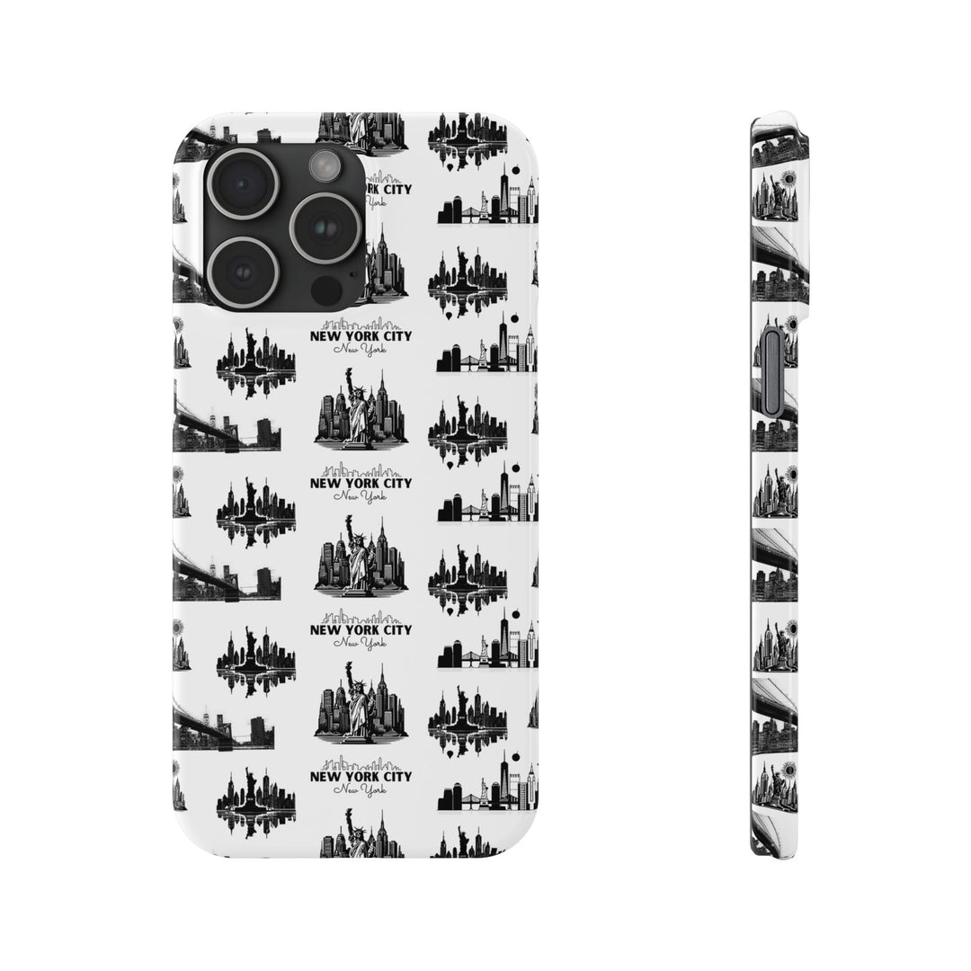 Slim New York Skyline Collage Coquette Gift for Her Cute Phone Cases for Iphone 16 Pro Max | iPhone 15 Case | iPhone 15 Pro Max Case, Iphone 14, Iphone 14 Pro Max, Iphone 13 12 11 8 7 - Studio40ParkLane