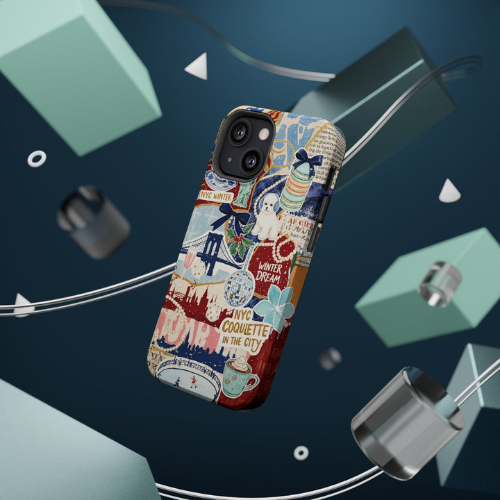 New York Winter Coquette Collage Tough Magsafe Cute Phone Cases for Iphone | iPhone 17 Pro Max Case, Iphone 16, Iphone 15 14 13 12 11 10 9